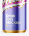 330ml Matte Metallic Drink Can Mockup