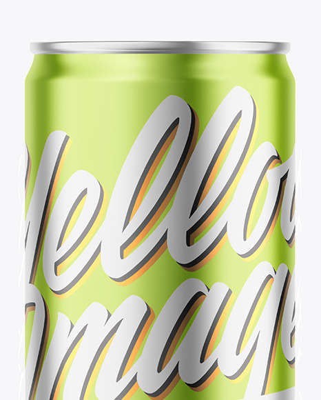 330ml Matte Metallic Drink Can Mockup