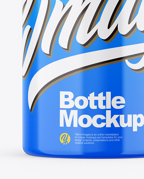 Glossy Bottle Mockup