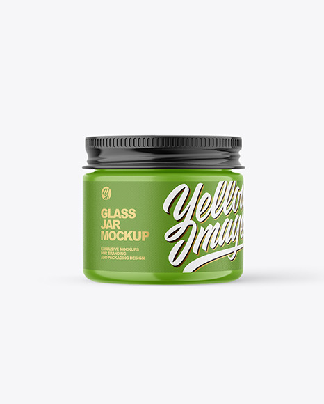 60ml Glossy Jar w/ Metallic Cap Mockup