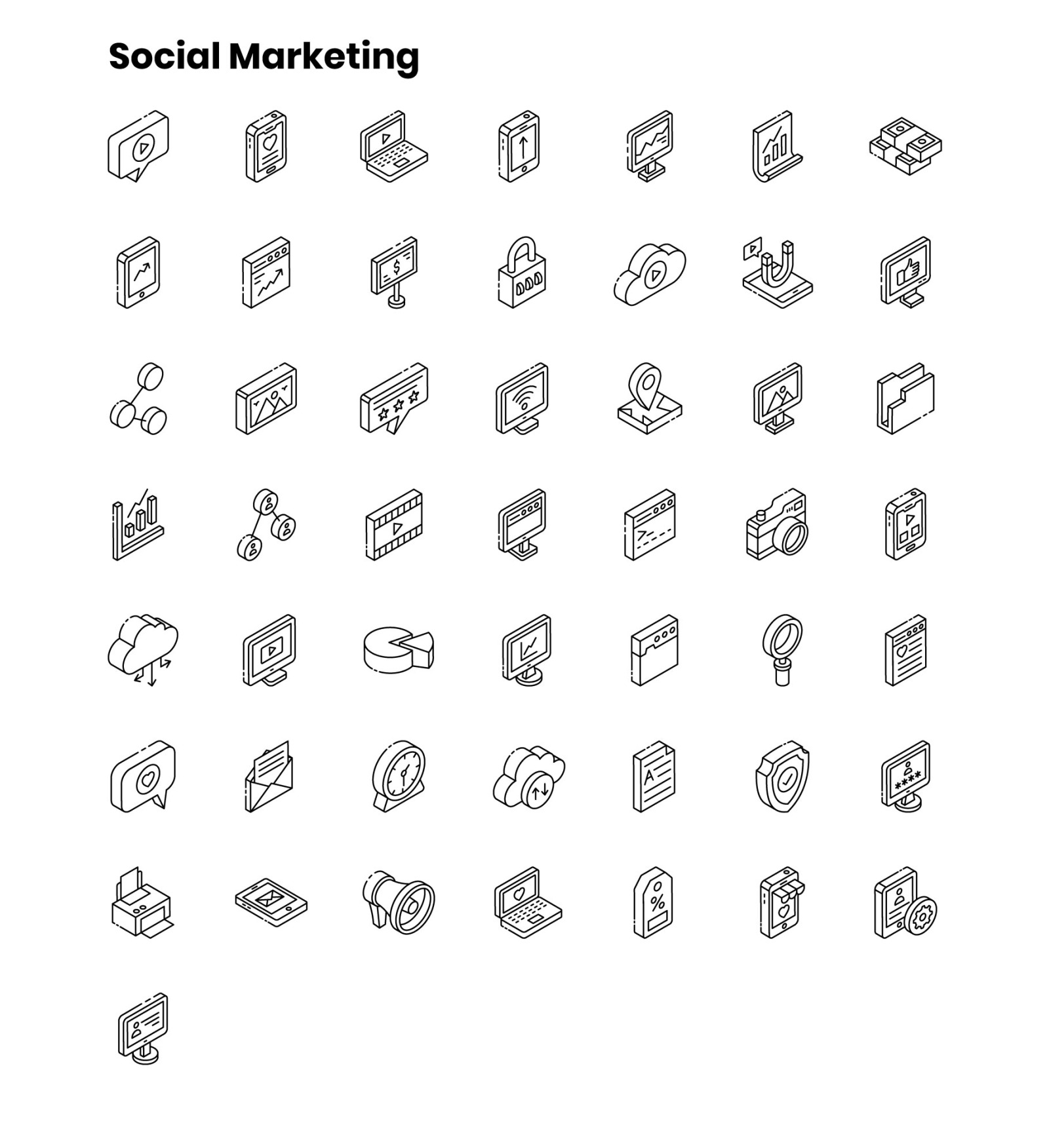 2000+ Isometric Icons Set 2000+ Isometric Icons Set