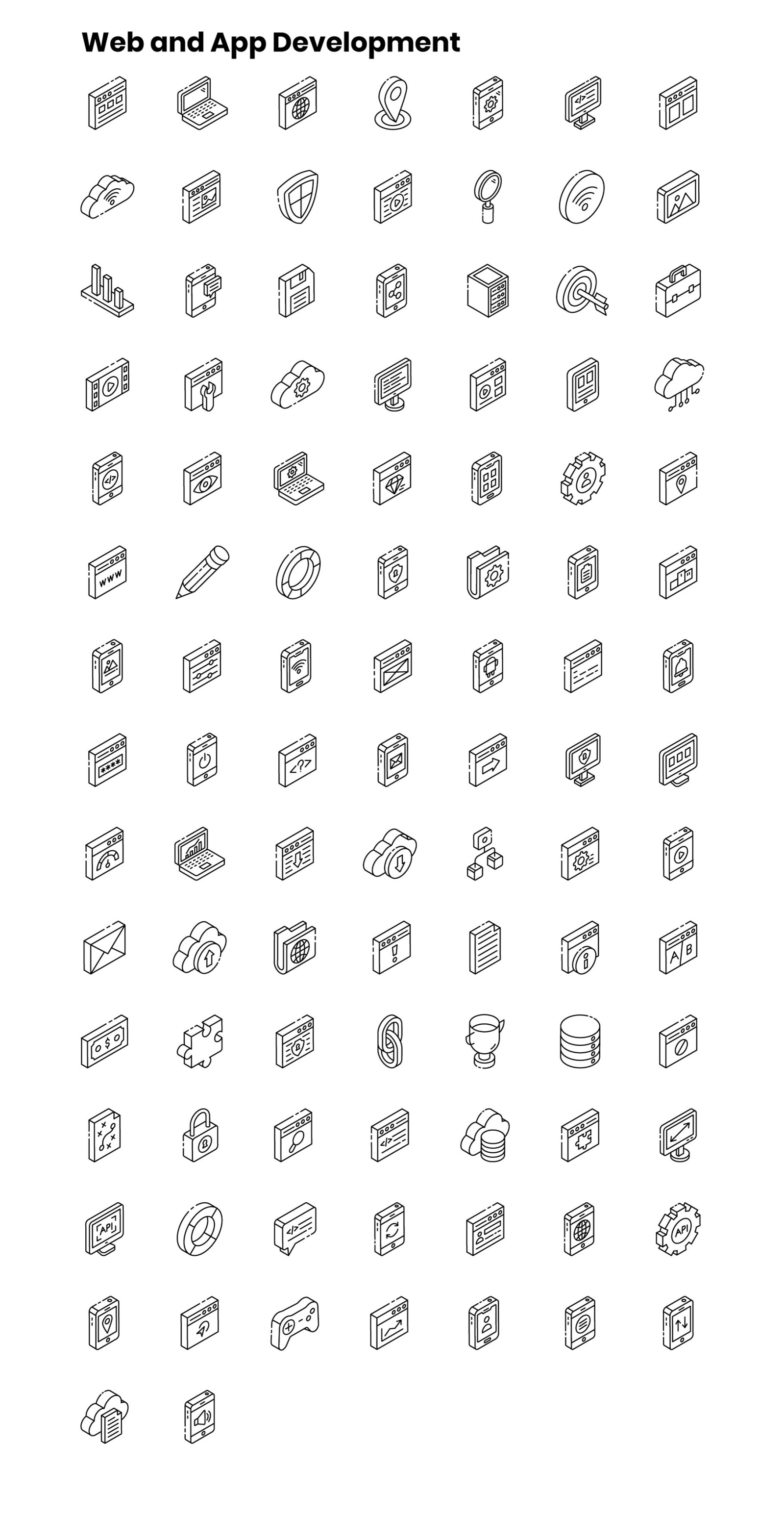 2000+ Isometric Icons Set 2000+ Isometric Icons Set