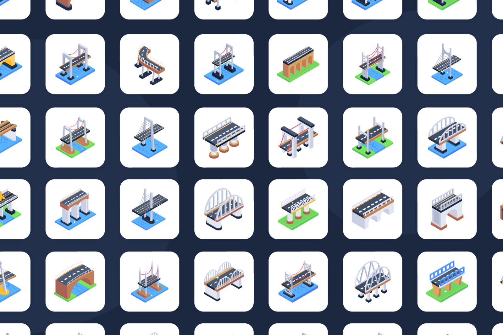 100 Isometric Bridge Icons 100 Isometric Bridge Icons