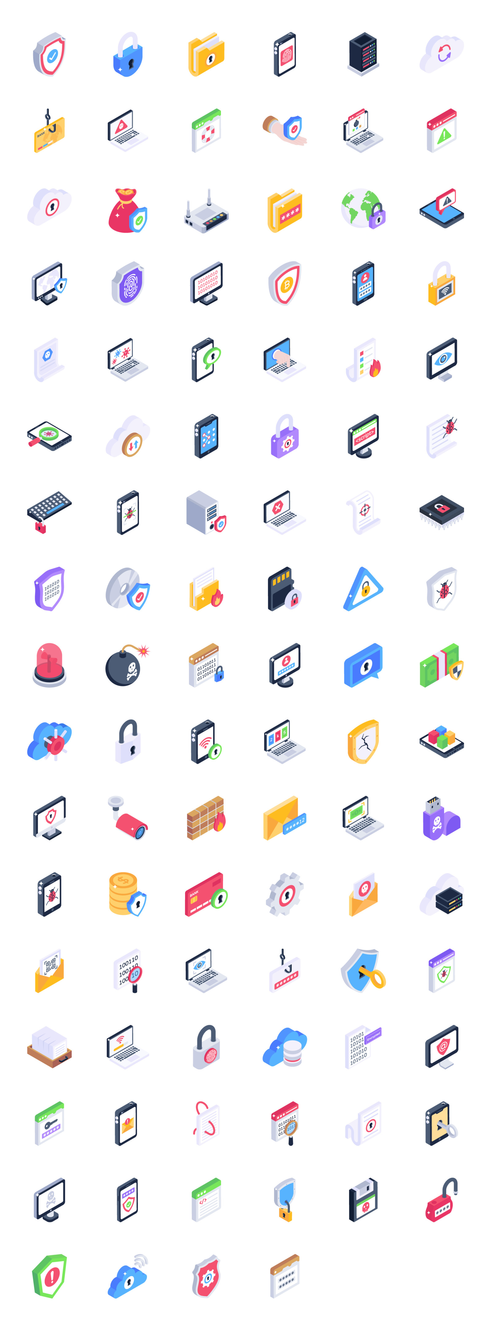 100 Isometric Cybersecurity Icons 100 Isometric Cybersecurity Icons