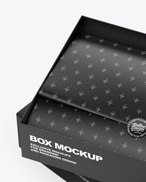 Opened Paper Box With Package Mockup