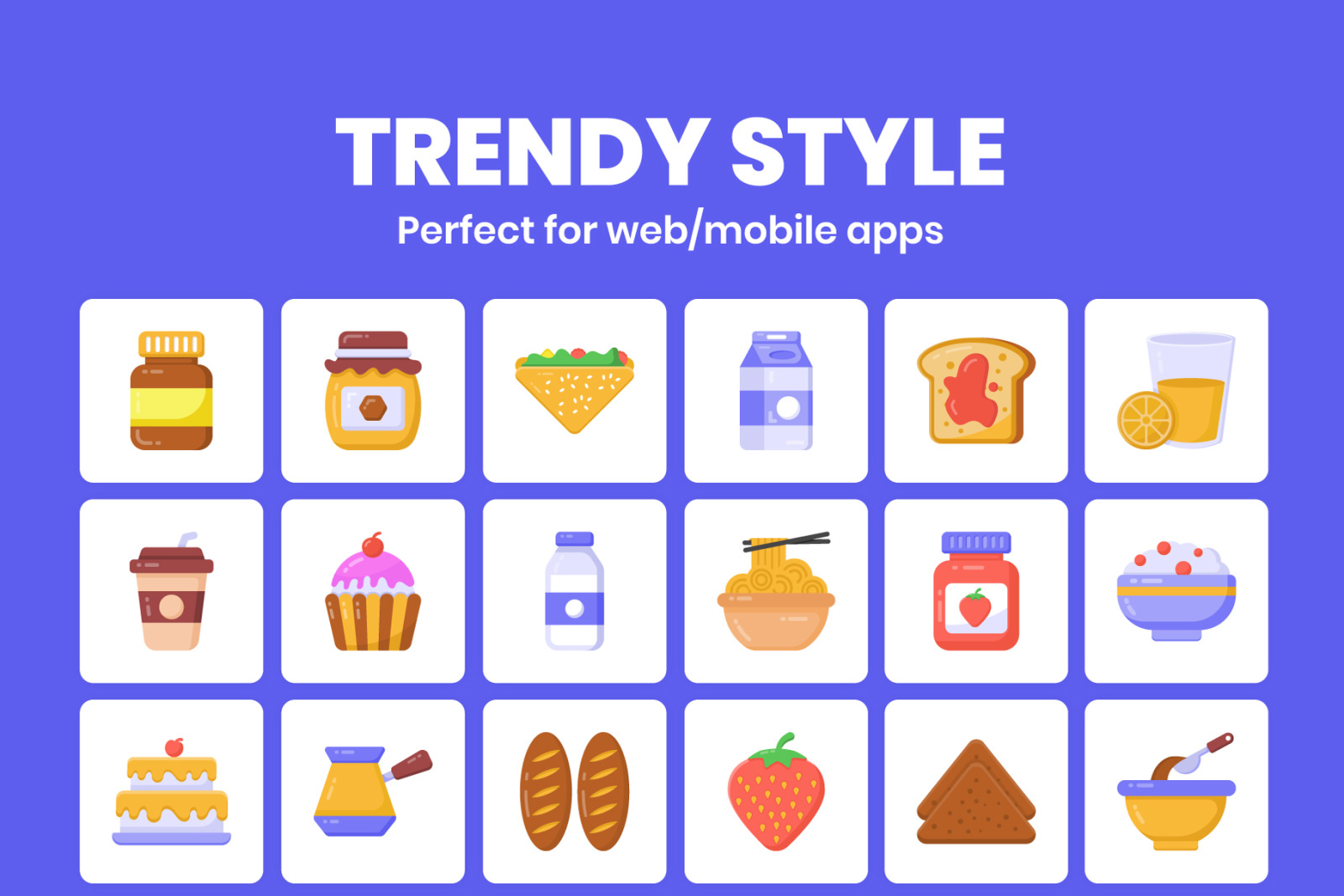 85 Flat Detailed Breakfast Icons 85 Flat Detailed Breakfast Icons