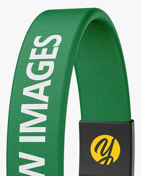 Textile Fabric Wristband Mockup