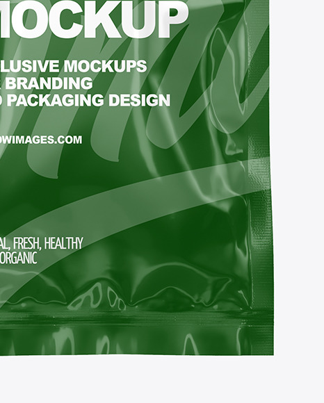 Glossy Sachet Mockup