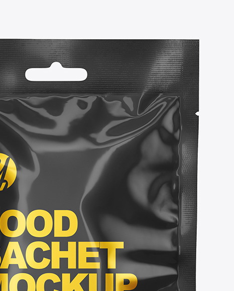 Glossy Sachet Mockup