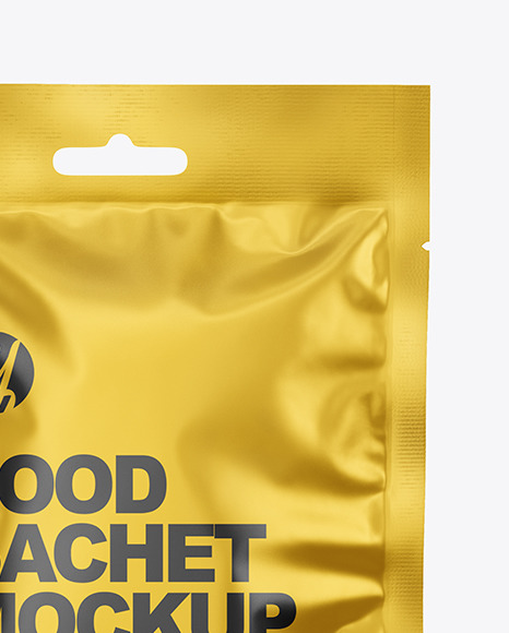 Matte Metallic Sachet Mockup