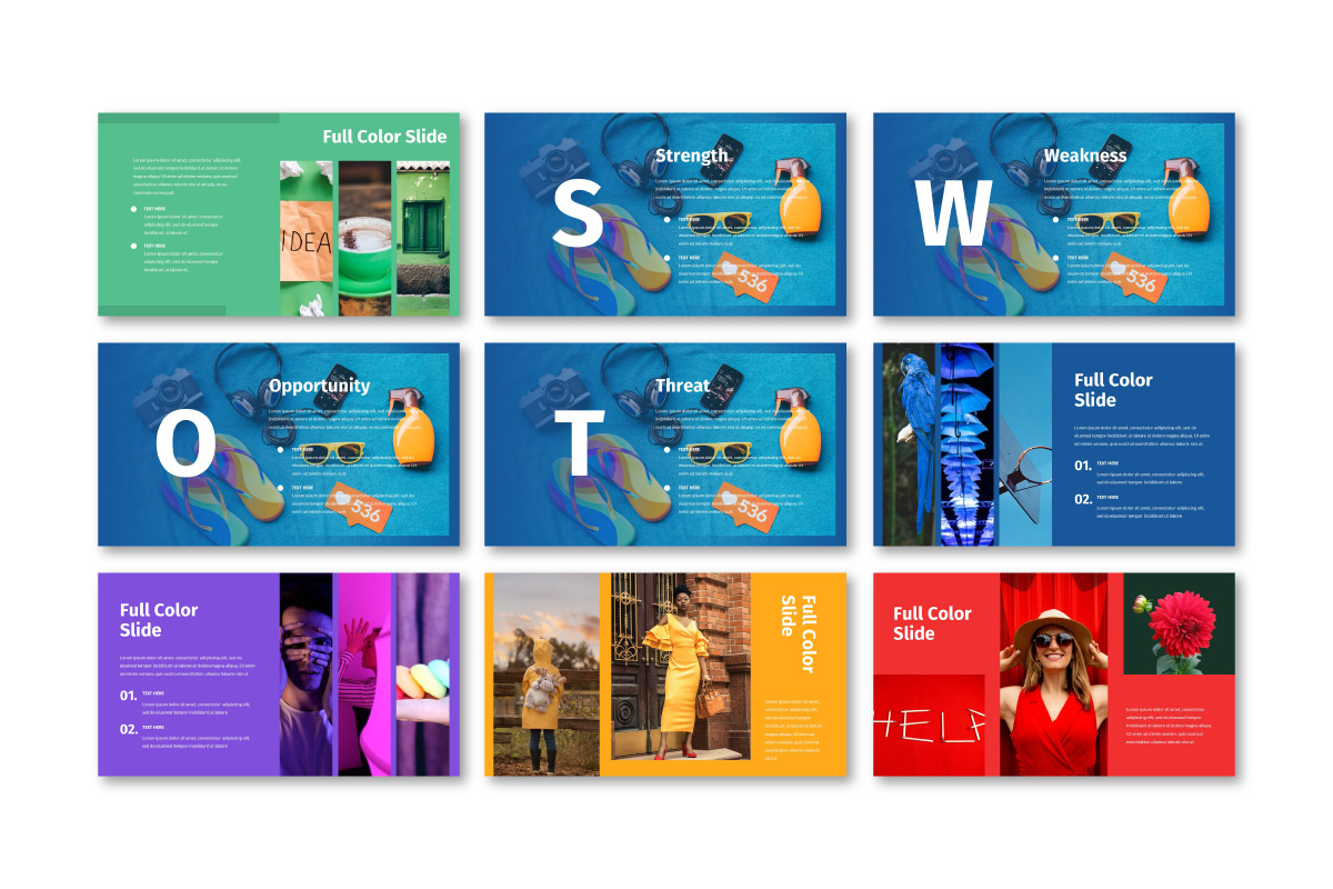 Full Color - Multipurpose Powerpoint Template