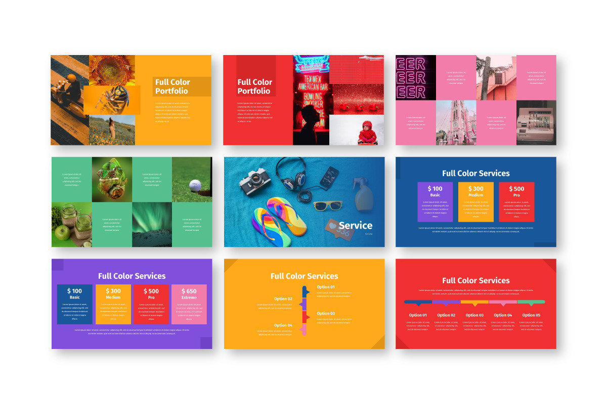 Full Color - Multipurpose Powerpoint Template