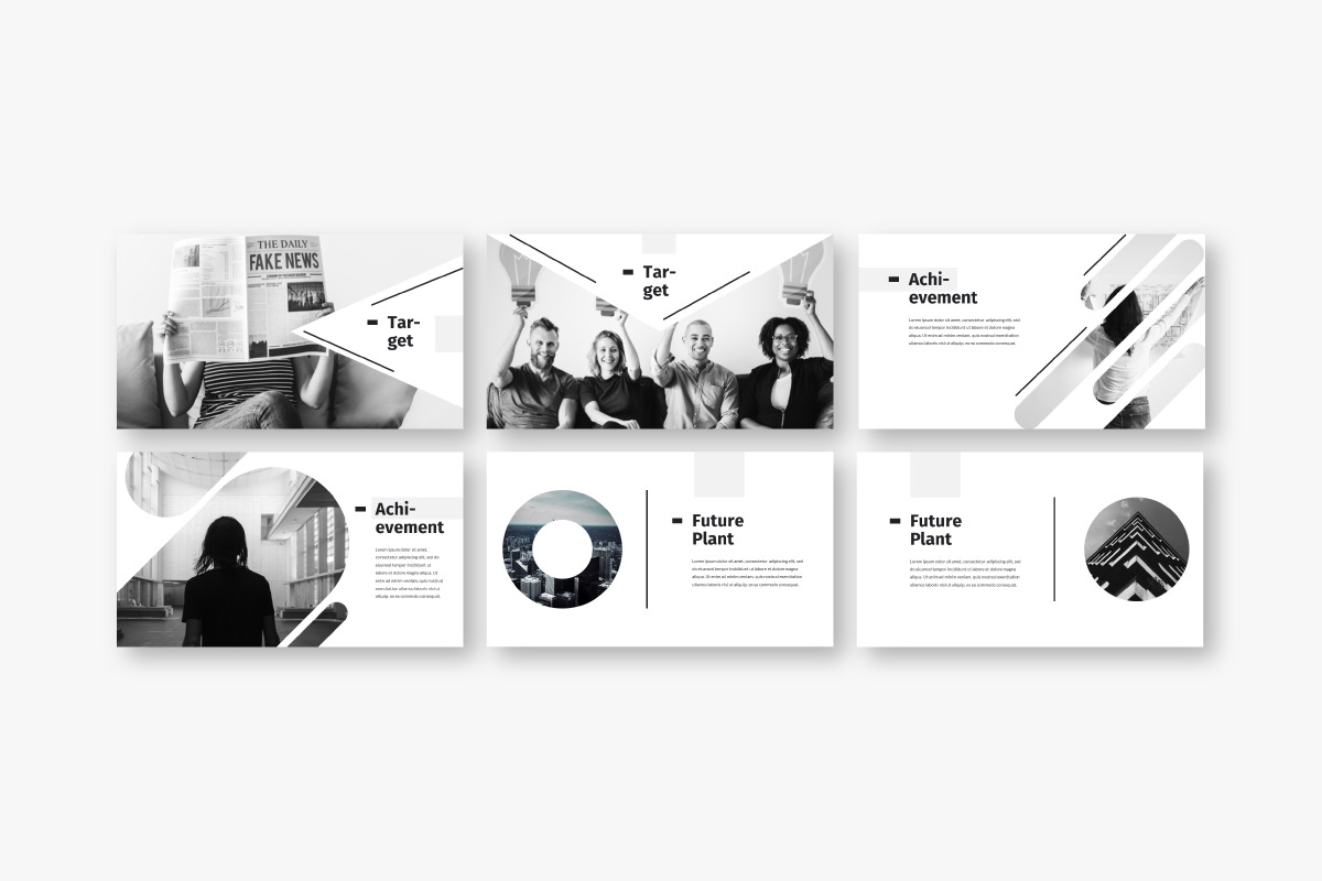 Black & White - Business Powerpoint Template Black & White - Business Powerpoint Template
