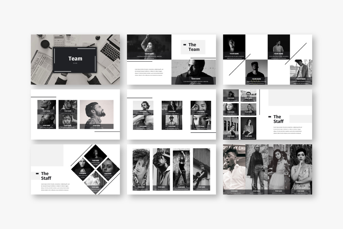 Black & White - Business Powerpoint Template Black & White - Business Powerpoint Template