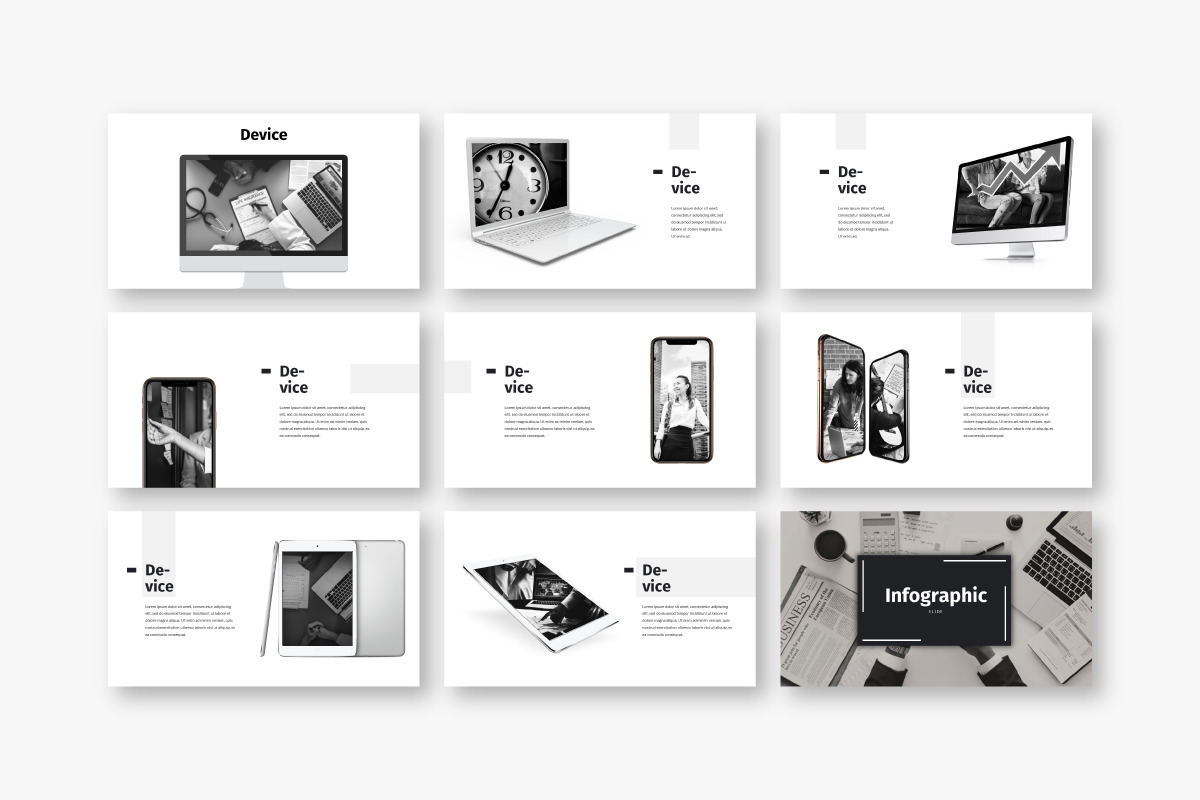 Black & White - Business Powerpoint Template Black & White - Business Powerpoint Template