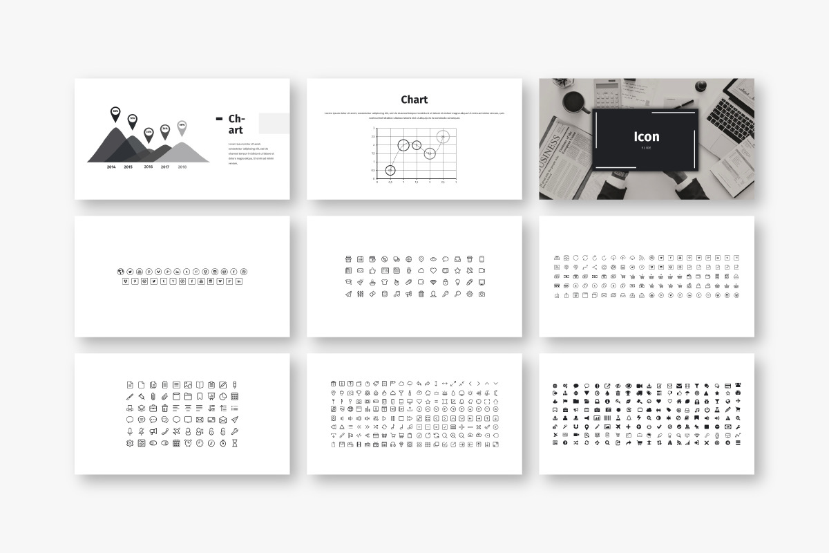Black & White - Business Powerpoint Template Black & White - Business Powerpoint Template
