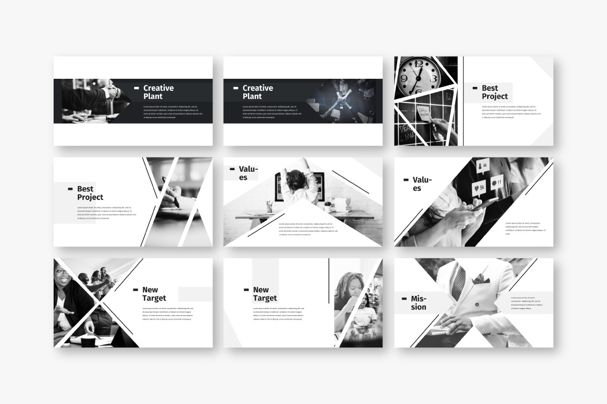 Black &amp; White - Business Keynote Template