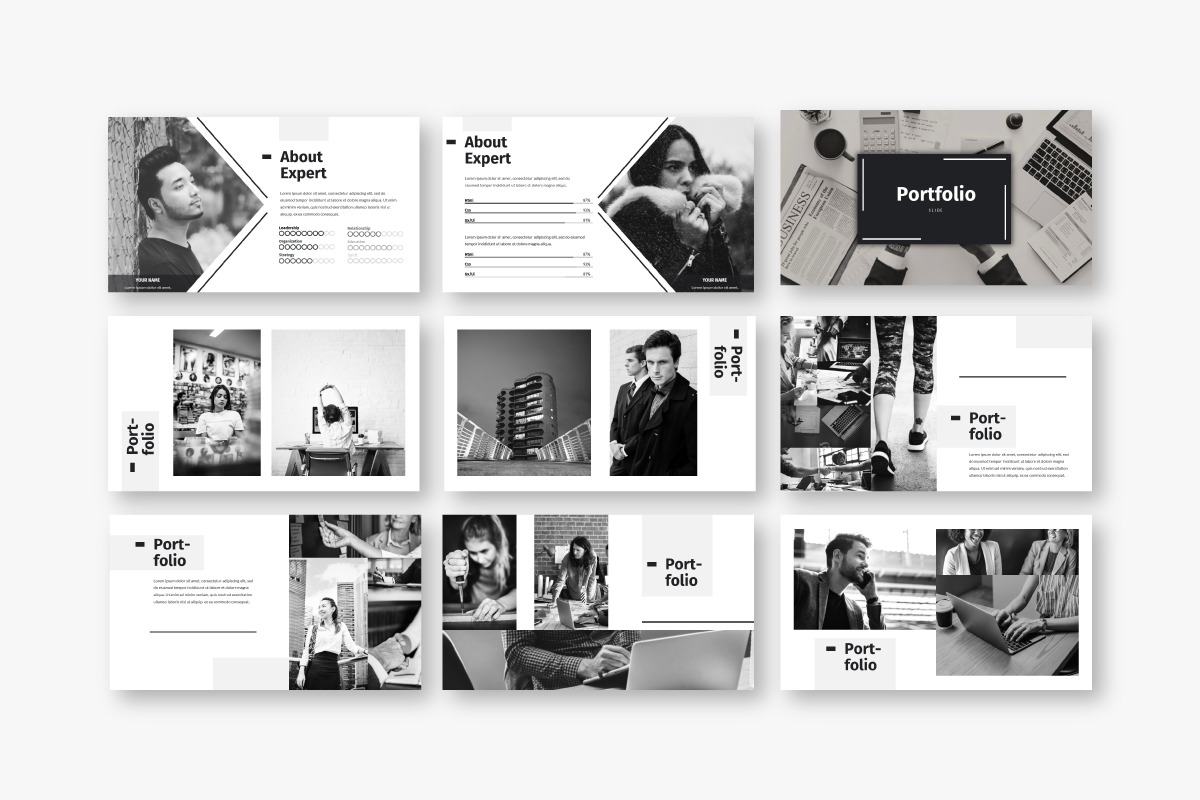 Black &amp; White - Business Keynote Template