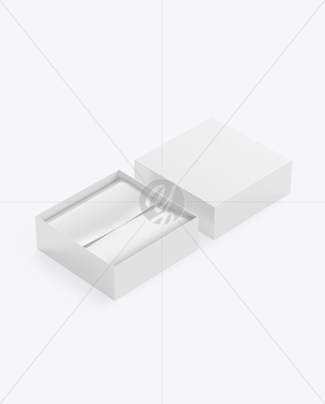 Opened Gift Paper Box Mockup