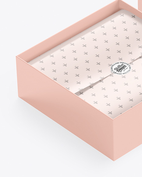 Opened Gift Paper Box Mockup