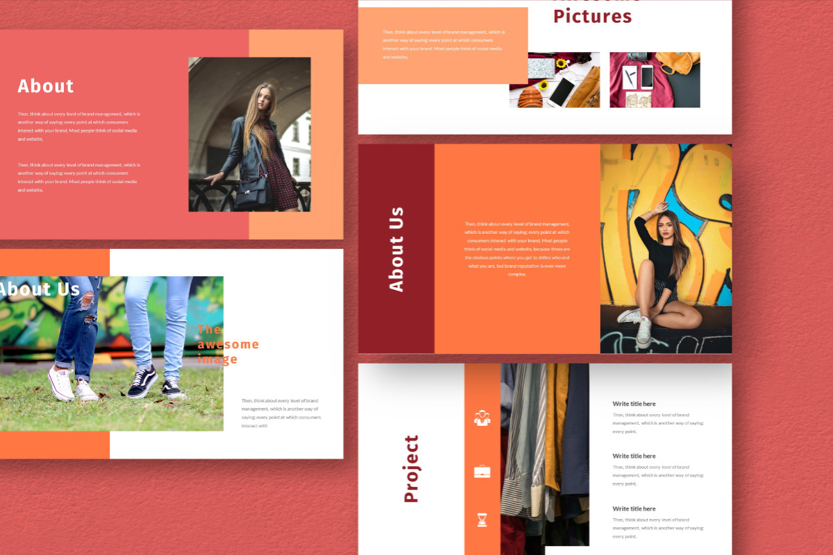 Hot Color Powerpoint Template