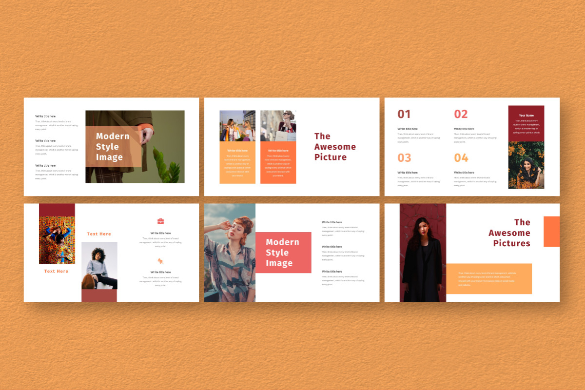 Hot Color Powerpoint Template