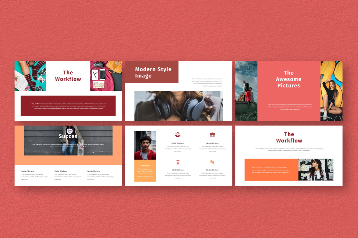 Hot Color Powerpoint Template