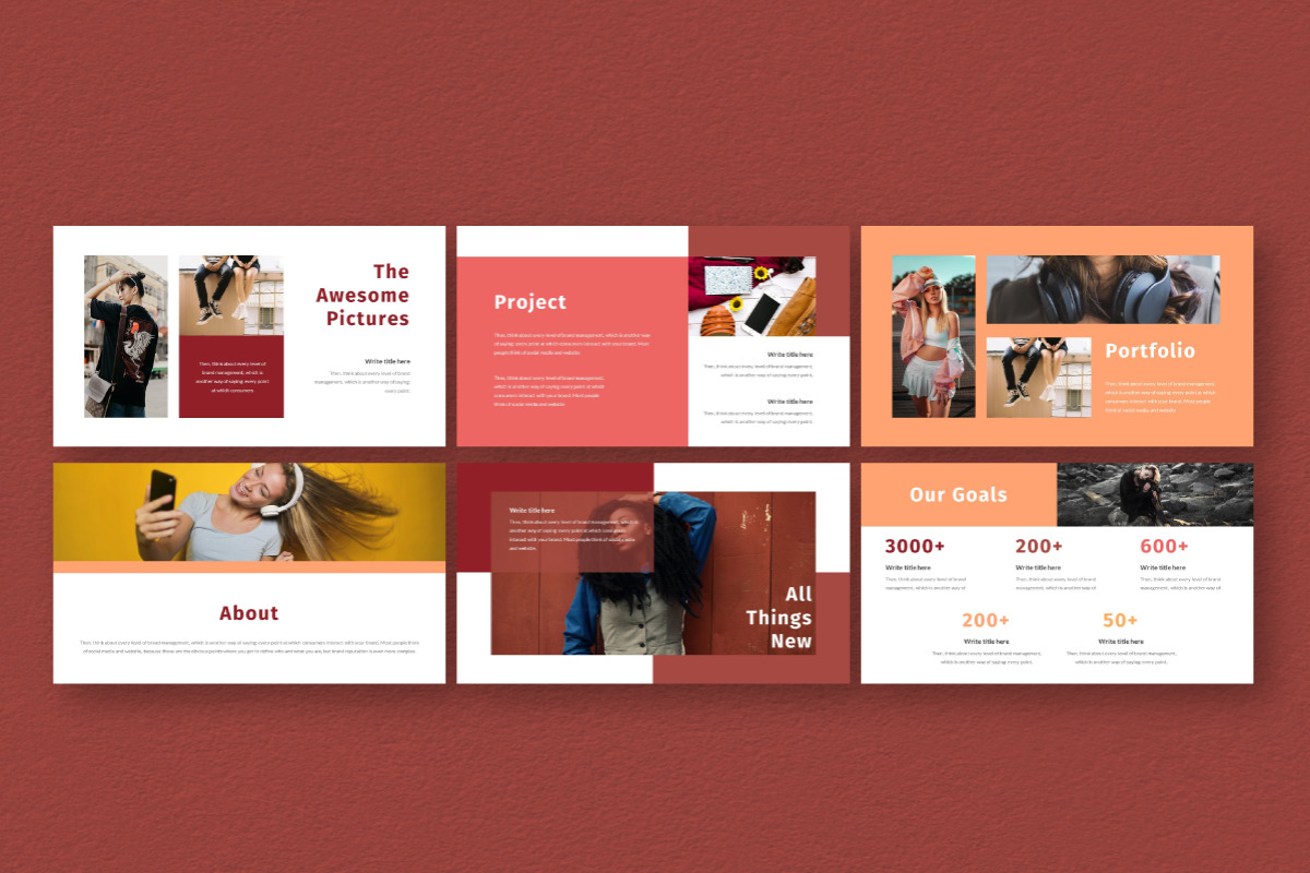 Hot Color Powerpoint Template