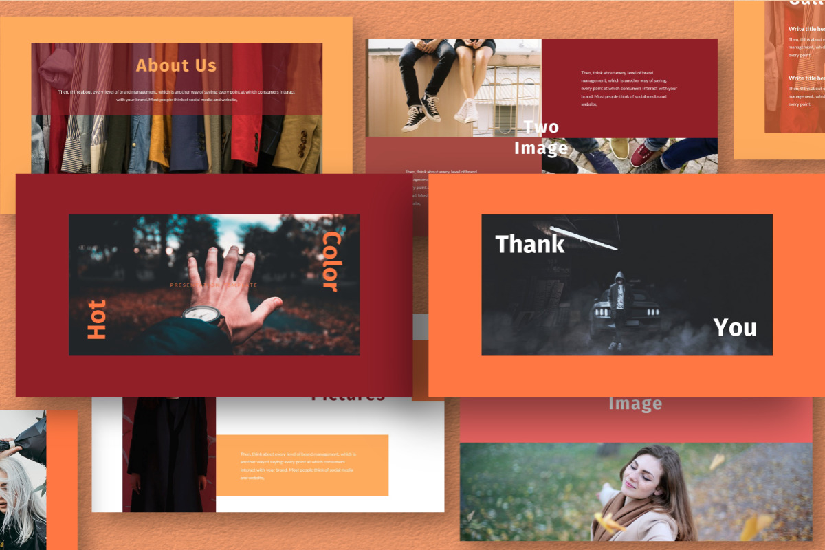 Hot Color Powerpoint Template