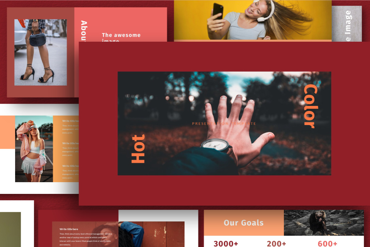Hot Color Keynote Template Hot Color Keynote Template