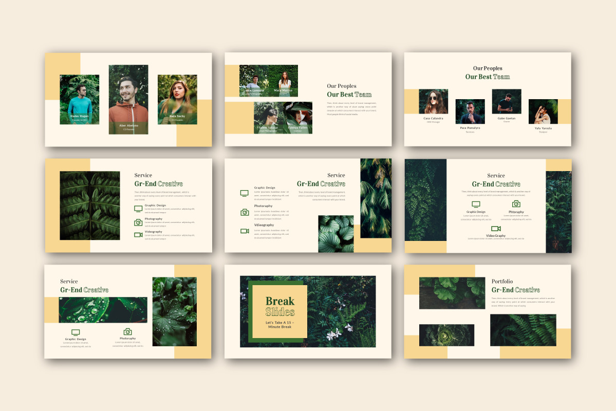 Gr-end Creative Google Slide Template