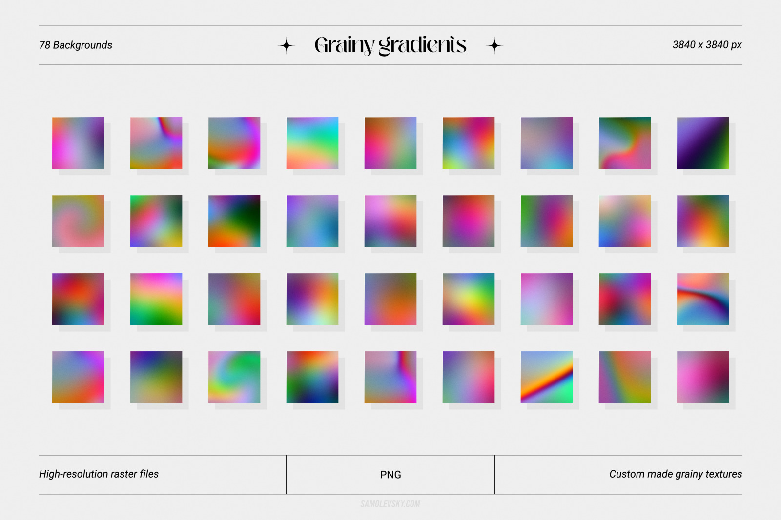 Grainy gradients - backgrounds &amp; abstract shapes collection