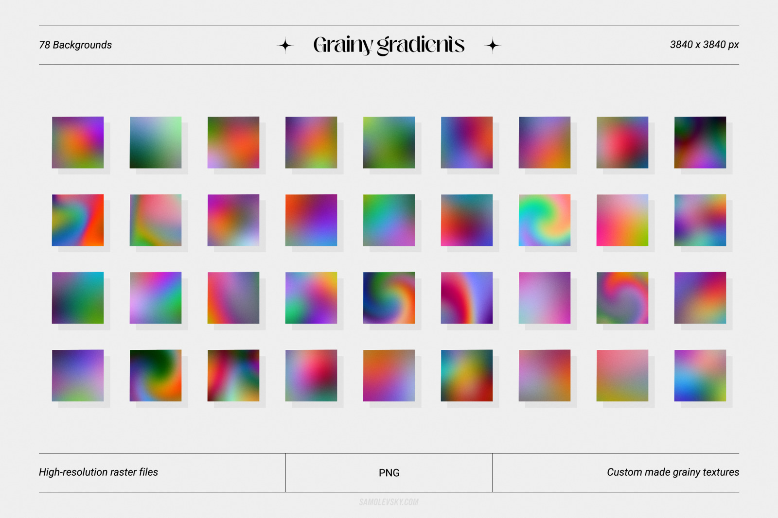 Grainy gradients - backgrounds &amp; abstract shapes collection