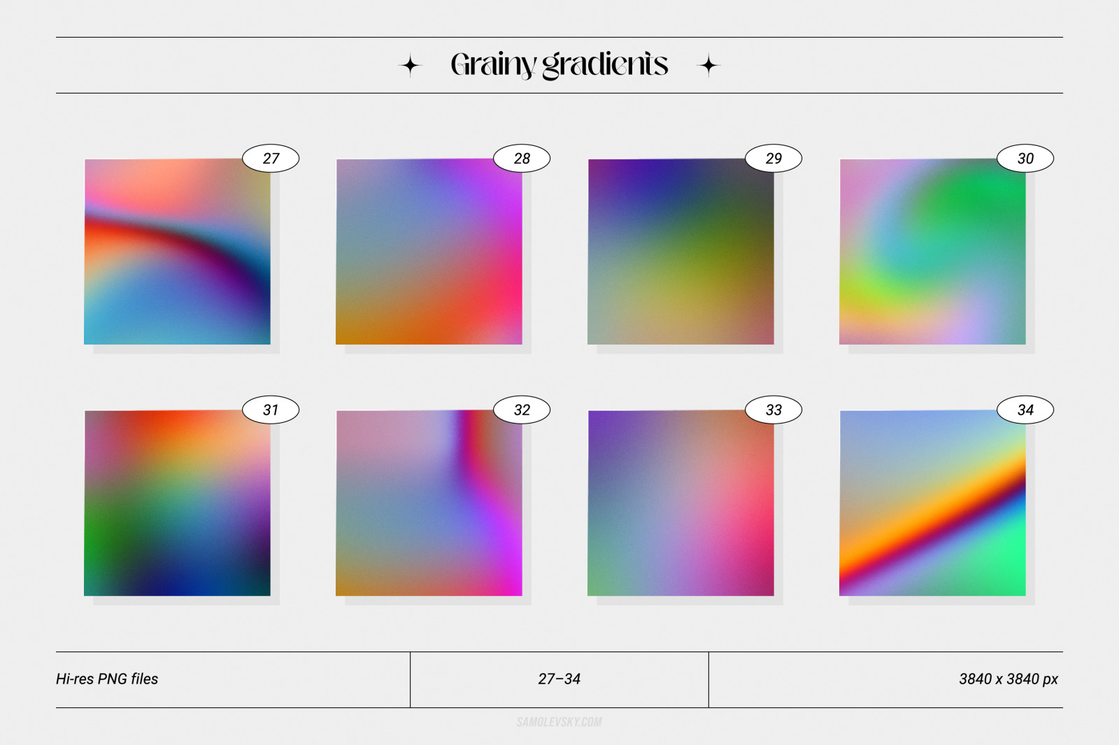 Grainy gradients - backgrounds &amp; abstract shapes collection