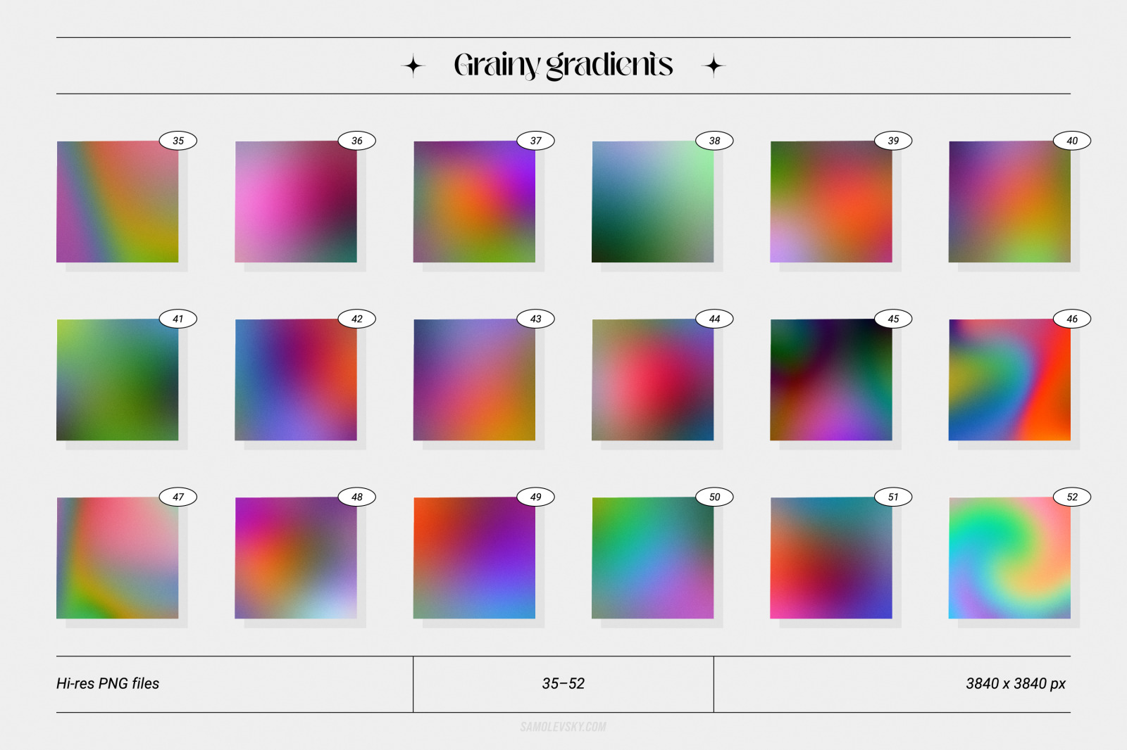 Grainy gradients - backgrounds &amp; abstract shapes collection