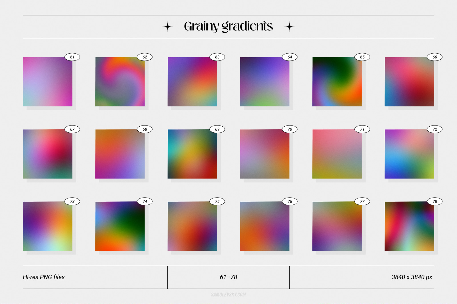 Grainy gradients - backgrounds &amp; abstract shapes collection