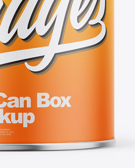 Matte Tin Can Box Mockup