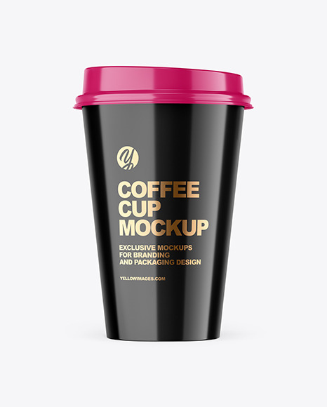 Glossy Coffee Cup Mockup