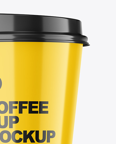 Glossy Coffee Cup Mockup