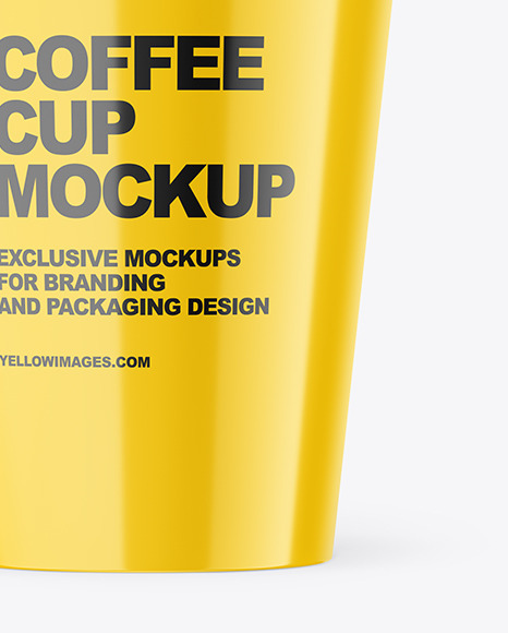 Glossy Coffee Cup Mockup