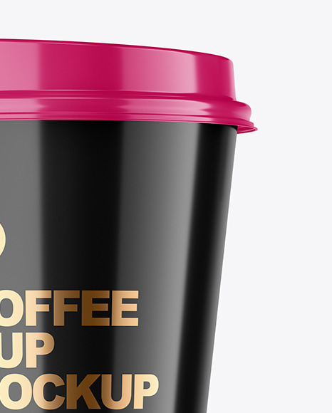 Glossy Coffee Cup Mockup