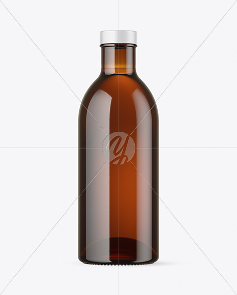 Amber Glass Bottle Mockup