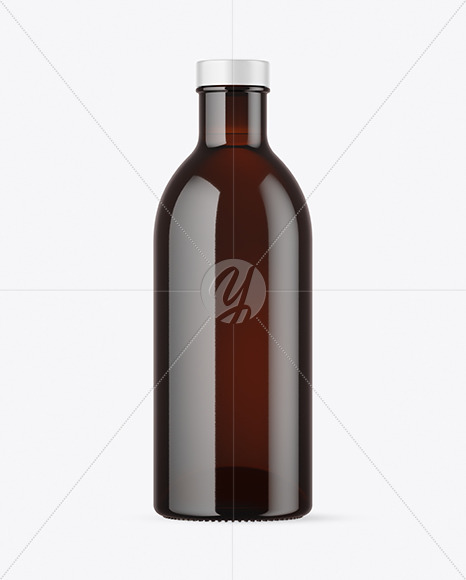 Dark Amber Glass Bottle Mockup Dark Amber Glass Bottle Mockup