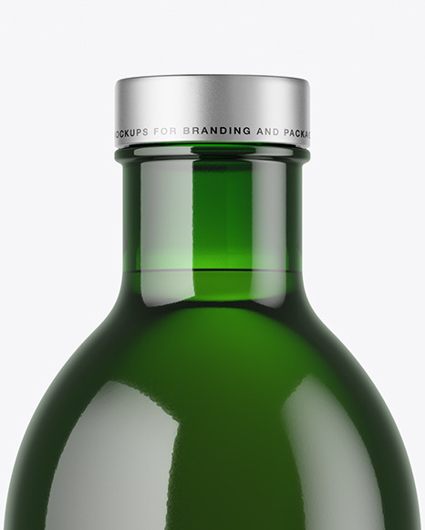 Green Glass Bottle Mockup Green Glass Bottle Mockup