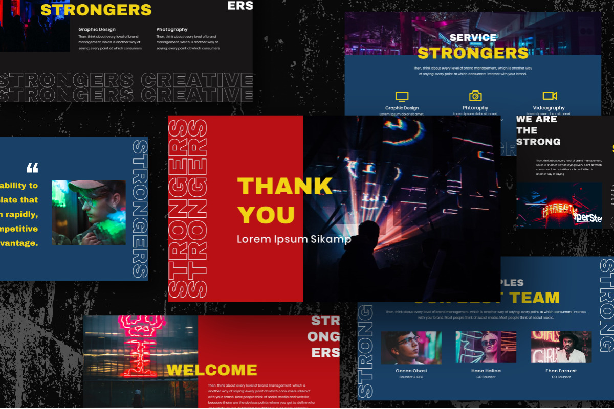 Strongers Creative Powerpoint Template Strongers Creative Powerpoint Template