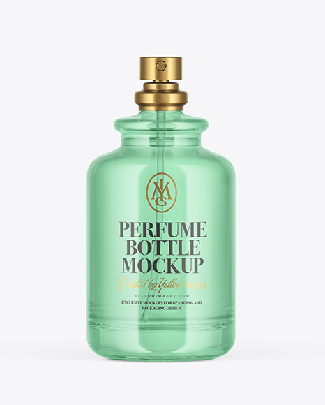 Clear Glass Perfume Bottle Mockup