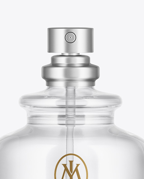 Clear Glass Perfume Bottle Mockup