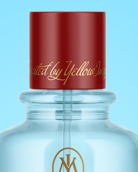 Clear Glass Perfume Bottle Mockup