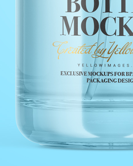 Clear Glass Perfume Bottle Mockup