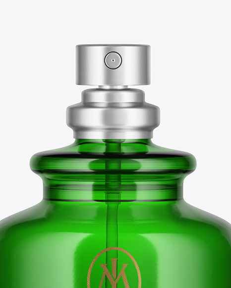 Dark Glass Perfume Bottle Mockup